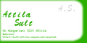 attila sult business card